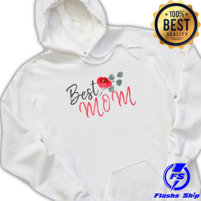 Official Best Mom Red Rose Watercolor Mother’s Day Hoodie