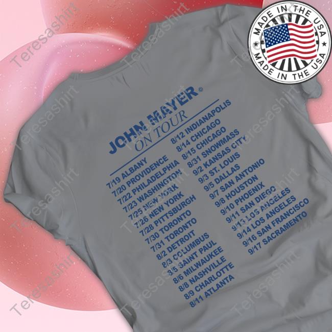 Official John Mayer Online 2019 Tour Tee Shirt